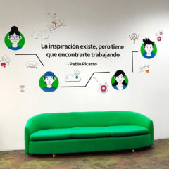 Mural en vinil de corte.